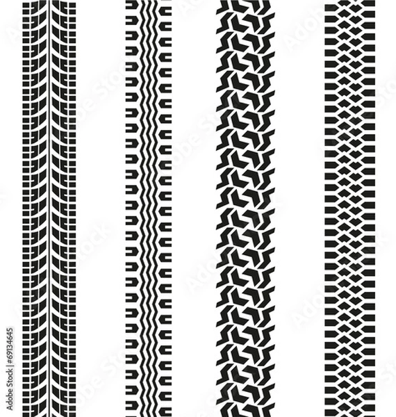 Obraz Tire tracks vector