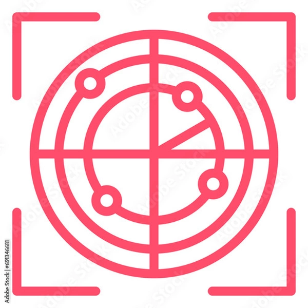 Fototapeta Vector Design Scanning Location Icon Style