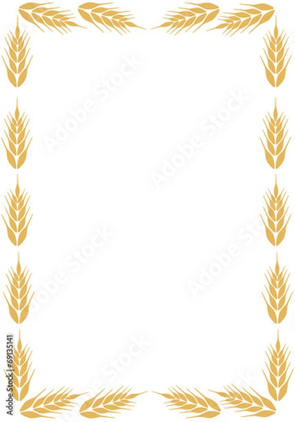 Obraz Frame with ear of wheat