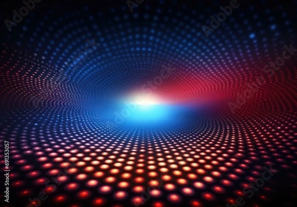 Fototapeta Abstract background with red, blue and white dots. Generative AI.
