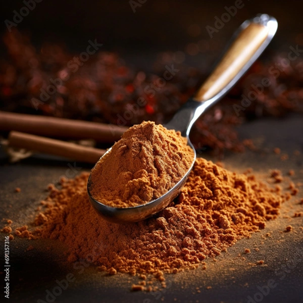 Obraz Spoon with cinnamon.