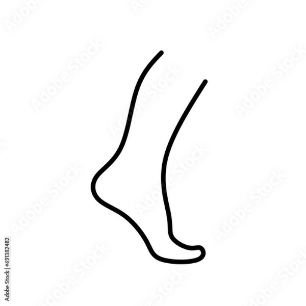 Fototapeta foot icon vector with line design