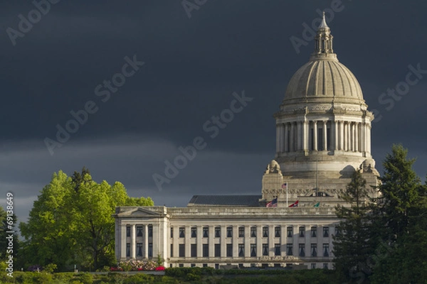 Obraz Olympia Washington Capital Building with Dark Sky