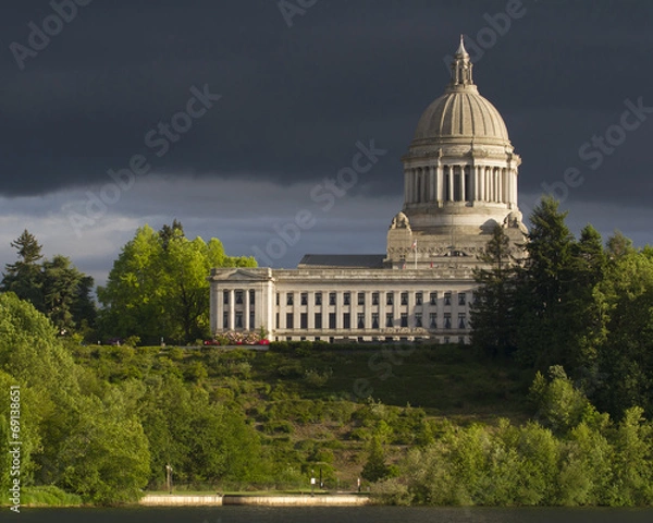 Obraz Olympia Washington Capital Building with Dark Sky