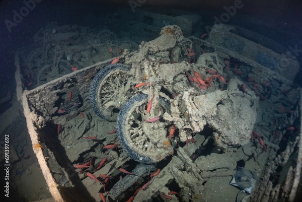 Obraz motorbike wreck