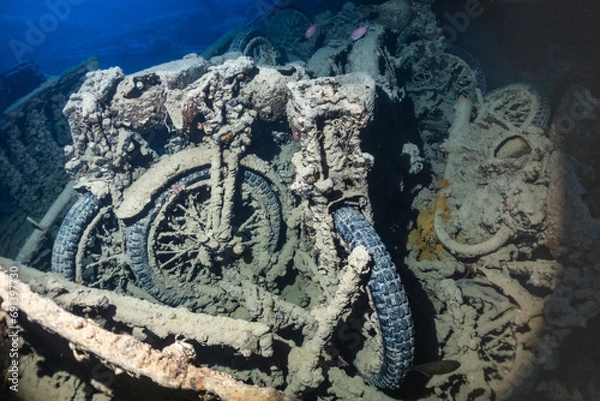 Obraz motorbike wreck