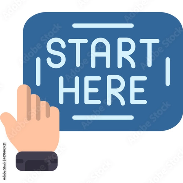 Obraz Start Here Icon