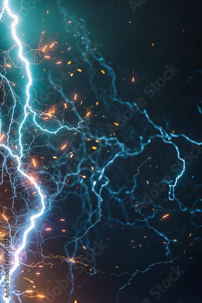 Obraz Electric lighting effect, abstract techno backgrounds for your design
