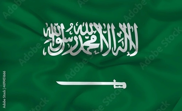 Obraz Saudi Arabia 3d background flag