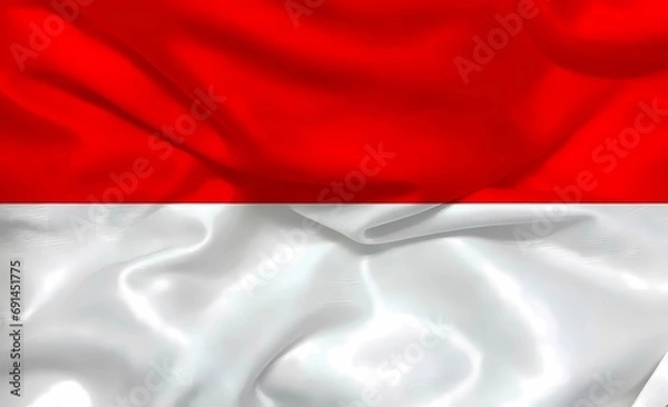 Obraz Indonesia 3d background flag