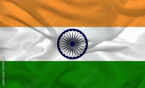 Obraz India 3d background flag