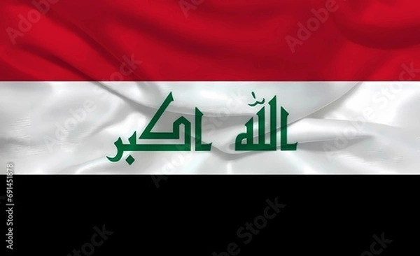 Obraz Iraq 3d background flag