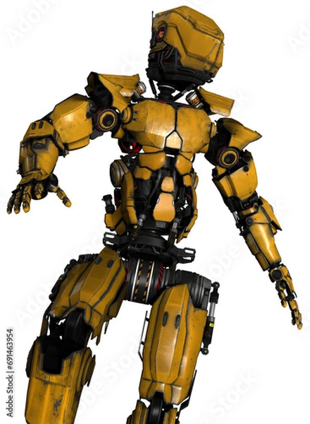 Fototapeta Robot with dynamic pose