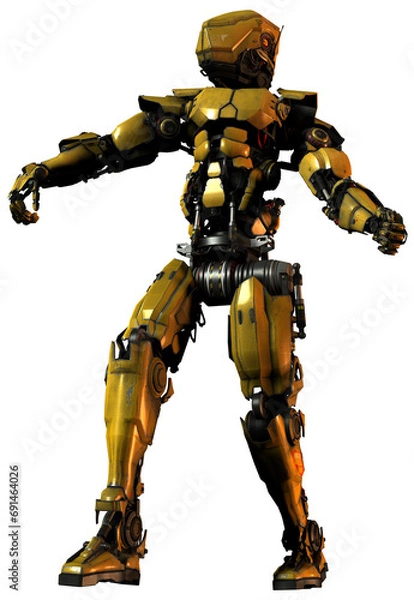 Fototapeta 3d render of a robot