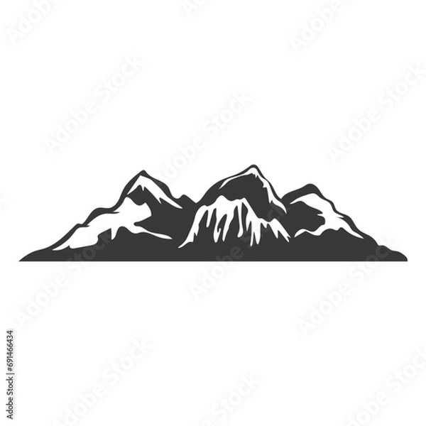 Obraz Mountain Silhouette Vector