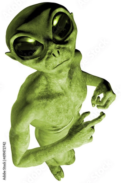 Fototapeta Alien Grey Creature