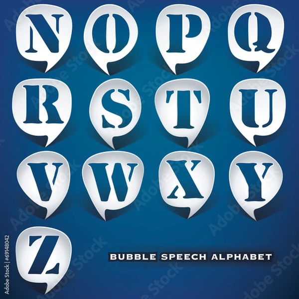 Obraz Bubble speech letters