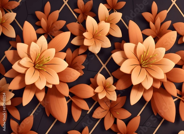 Fototapeta Brown Flower Background 