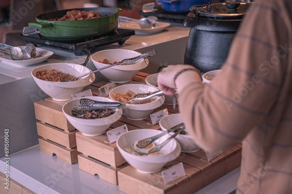 Fototapeta the breakfast buffet meaning