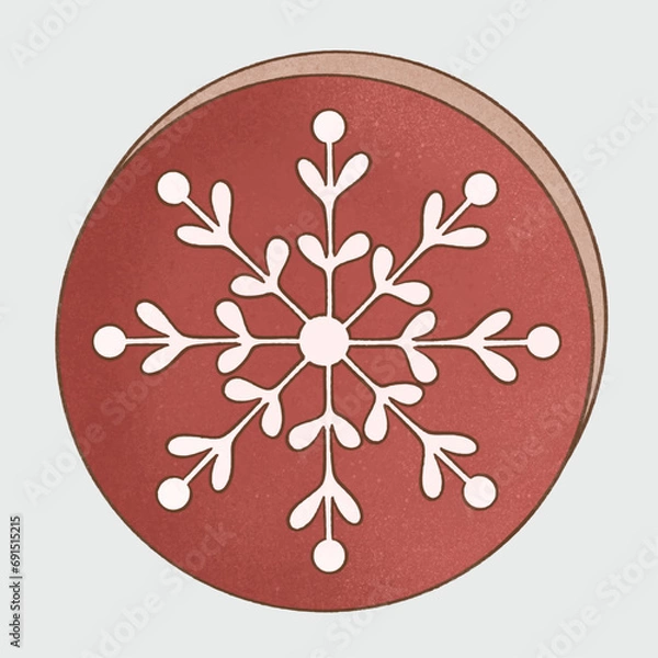 Obraz Christmas Decorated Cookies, Snowflake
