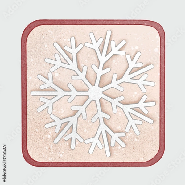 Obraz Christmas Decorated Cookies, Snowflake