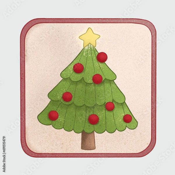 Obraz Christmas Decorated Cookies, Christmas tree