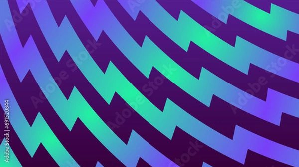 Obraz Zigzag Blue Purple Background. EPL Premier League thumbnail video print web background.