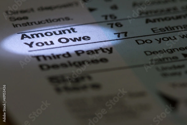 Obraz Amount You Owe