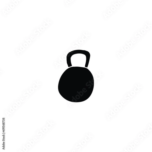 Fototapeta Weight stone icon. Simple style weight stone poster background symbol. Weight stone brand logo design element. Weight stone t-shirt printing. Vector for sticker.