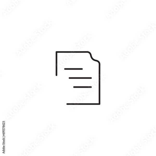 Obraz Document icon. Simple style file transfer web page background symbol. Document brand logo design element. Document t-shirt printing. Vector for sticker.