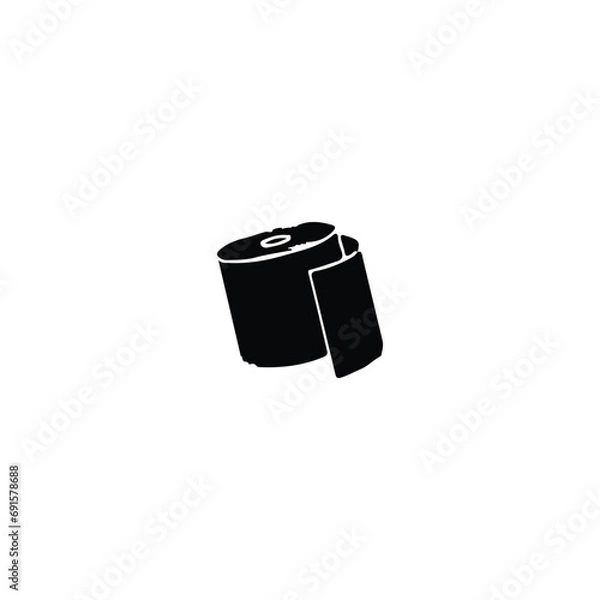 Obraz Toilet paper icon. Simple style toilet paper big sale poster background symbol. Toilet paper brand logo design element. Toilet paper t-shirt printing. Vector for sticker.