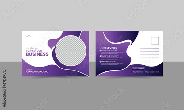 Obraz Creative Business Postcard Design Organic Template