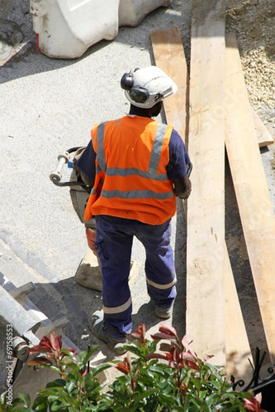 Obraz ouvrier chantier