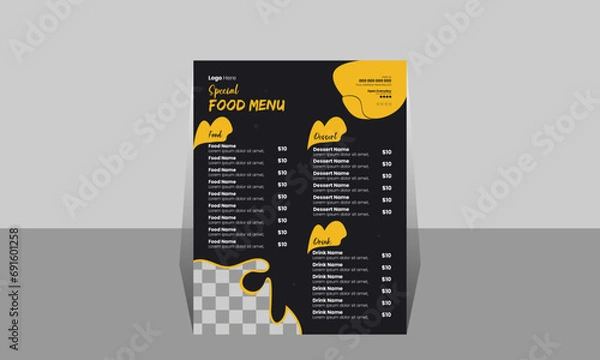 Obraz Delicious Restaurant Menu Design Template