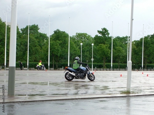 Fototapeta motorradfahrschule