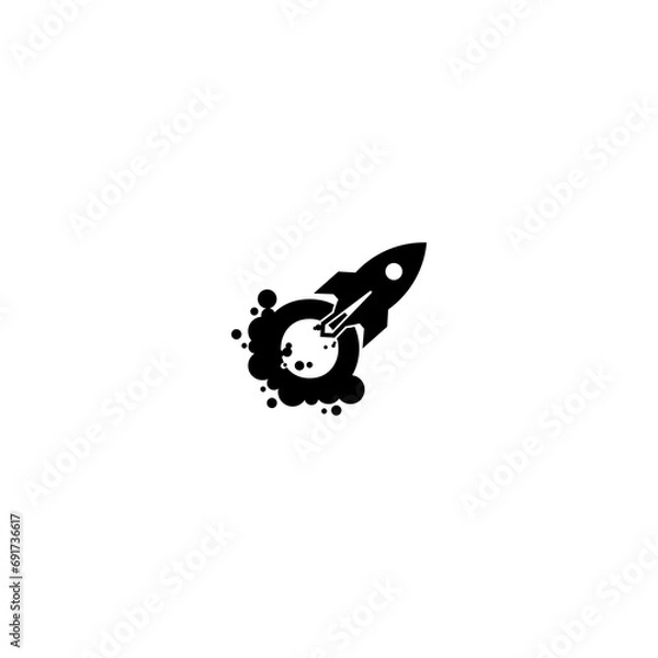 Obraz logo design rocket wash 