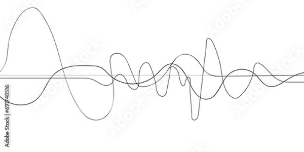 Fototapeta Abstract wavy curve lines background. Abstract frequency sound wave lines and technology curve lines background. Abstract business wave curve lines background.