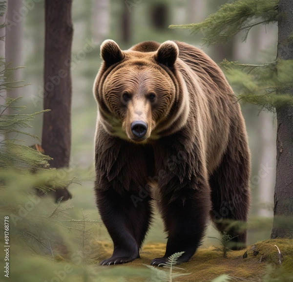 Obraz brown bear in the forest