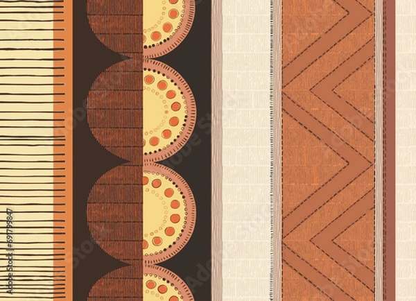 Obraz geometrical pattern digital shirt design  