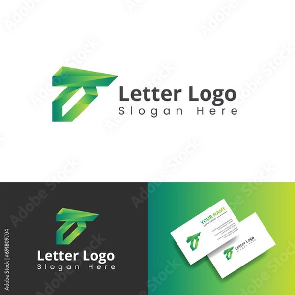 Obraz Letter t creative vector logo design. Minimal t logo design template. t logo icon design