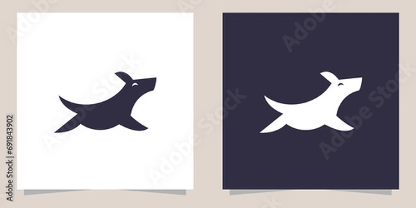 Fototapeta dog logo design vector