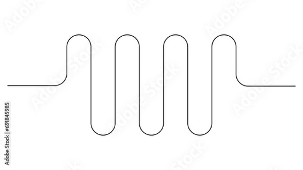 Obraz turning path zigsag line vector