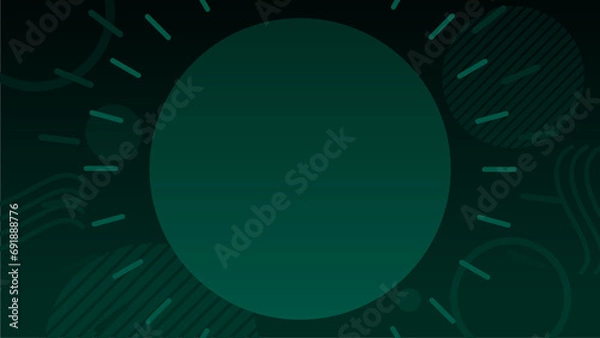 Obraz Dark Neon Green Circle Abstract Modern Soft Light Background