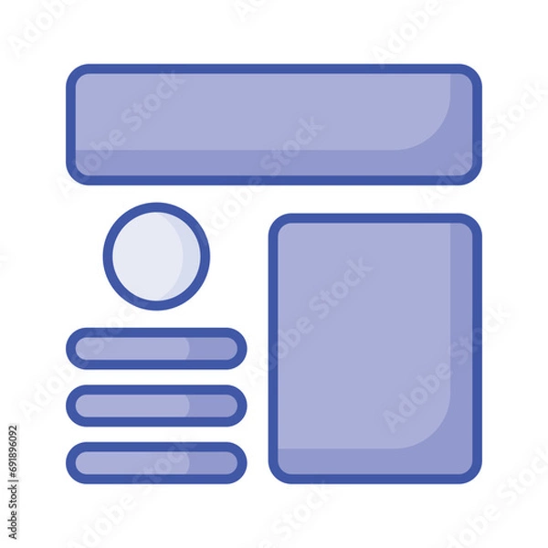 Fototapeta Take a look at this beautifully designed website wireframes, wireframing, layout, template icon
