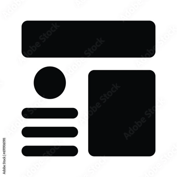 Fototapeta Take a look at this beautifully designed website wireframes, wireframing, layout, template icon
