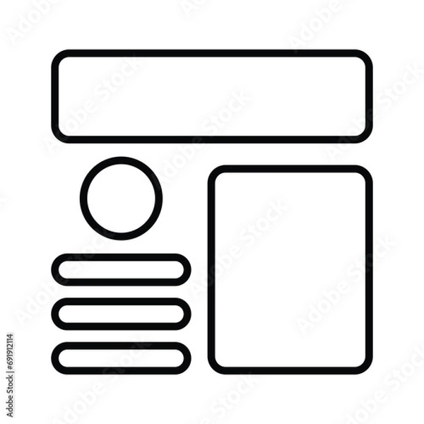Fototapeta Take a look at this beautifully designed website wireframes, wireframing, layout, template icon
