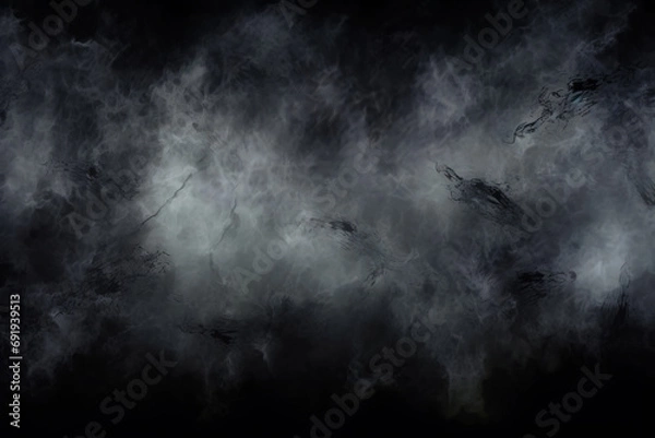 Obraz Black smoke background texture for horror theme design