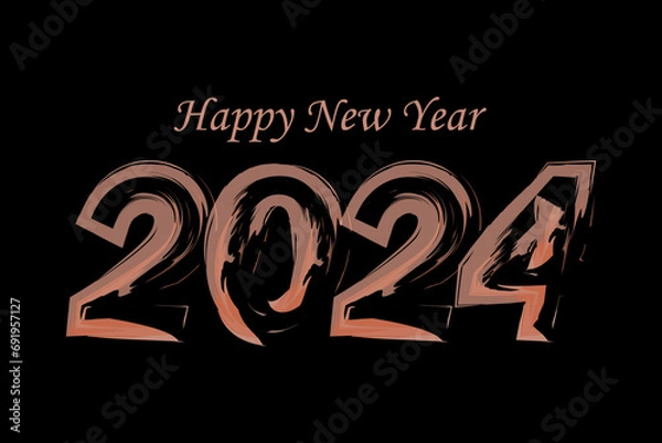 Obraz quotes happy new year, good for t-shirt, background, print, wallpaper
