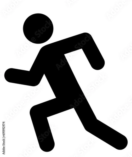 Obraz 速く走る人物のシンプルなアイコン