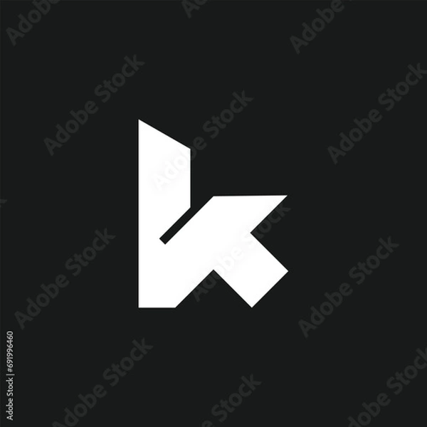 Fototapeta abstract letter K initial logo design template
